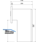 Durchwurfbriefkasten gerade, 300x330x205 mm, Mauerstrke 225 mm, Stahl verzinkt