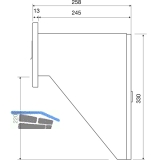 Durchwurfbriefkasten gerade, 300x330x515 mm, Mauerstrke 535 mm, Stahl verzinkt