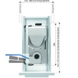 Metall-Einbau-Allesschneider AES 52 S silbermetallic, rechts