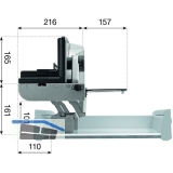 Metall-Einbau-Allesschneider AES 62 SL, silbermetallic, links