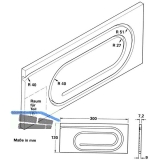 Standard Rollladenschnecke, MDF- Platte mit Kunststoffgleitprofil transparent