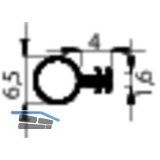 Rundprofil Silikon Isostar Durchmesser 6,5 mm, Kunststoff wei