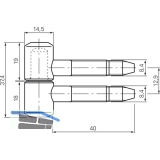 Einbohrband, 14,5 mm, Stahl verzinkt