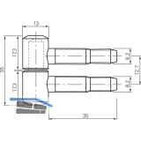 Einbohrband, 13 mm, Stahl RAL 9010