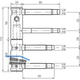 Trband 3-DIM 2-tlg. Bolzen 65 bzw.55 mm, Tragkraft 80kg, 20 mm,verzinkt silber