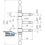 Kastenfensterband 13 mm, wei RAL 9016