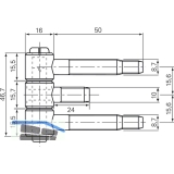 SECOTEC Steckband dreiteilig Stahl 16 mm verzinkt SB-1