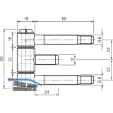 SECOTEC Steckband dreiteilig Stahl 18 mm verzinkt SB-1