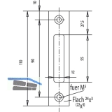 Schlieblech flach, 110 x 24 x 3 mm, Edelstahl