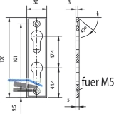 SCHSSWENDER Rosette m. 2 PZ, -Lochungen, Edelstahl matt