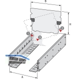 HETTICH SYSTEMA TOP 2000 Schwenksttze, Format A4 quer, Stahl Alu-Finish