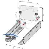 HETTICH SYSTEMA TOP 2000 Schwenksttze, Format A5 quer S, Stahl Alu-Finish