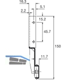 ACCURIDE 1234 Beschlgegrt., Lnge 608 mm, Stahl schwarz chromatiert