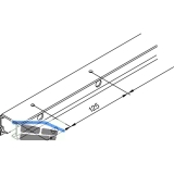 EKU DIVIDO 100 Combi-Laufschiene gelocht, Lnge 2500 mm, Aluminium