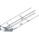 EKU DIVIDO 100 Combi-Laufschiene gelocht, Lnge 2500 mm, Aluminium