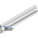 EKU DIVIDO 100 Distanzschiene zu Combi-Laufschiene,Lnge 2000 mm,Kunststoff grau
