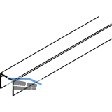 EKU DIVIDO 80 Einfachfhrungsschiene, Lnge 2500 mm, Aluminium eloxiert