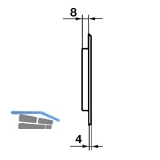 Schiebetrmuschel 40 x 127 mm, ungelocht, Messing poliert, kantig