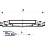 LUKAS Schleiflamellenteller SLTR Zirkonkorund  125 mm Korn 40