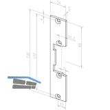 Flachschlieblech kurz KL, 24 x 130 x 3 mm, 09640-01, Stahl verzinkt