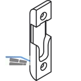 Schlieteil fr Rollzapfen, Stulp 16 mm, Falz 4 mm, verzinkt silberfrbig