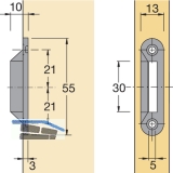 HETTICH PRESTIGE 2000 Schliewinkel Typ 5514, Zubehr, Kunststoff braun, 30124