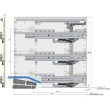 HETTICH SYSTEMA TOP 2000 Schnellmontage-Set Sil Sys, Vollauszug, ET 730, alu