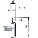 CAMAR Schrankaufhnger-Wandleiste, Korpus-B 900, Lnge 857, Stahl verzinkt