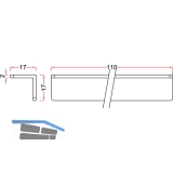 Schrankverbinder Corner 1, 17,6 x 17,6 x 78 mm, Kunststoff naturfarbig