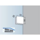 Schraubhalterung PT 90, Glasstärke 10 mm, Edelstahl (07.021)