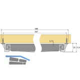 HETTICH SYSTEMA TOP 2000 Schreibmaterial-Auszug Set, EB 380 mm, Alu-Finish