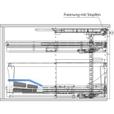 HETTICH SYSTEMA TOP 2000 Container-Set Sil Sys, Teil-/berauszug, ET 730,schw.