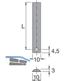 HETTICH PRESTIGE 2000 Schubstange, 10x3, L 1000, 72687