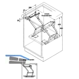 Parallel-Schwenkmechanik VA 362 PL, Stahl weiß lackiert