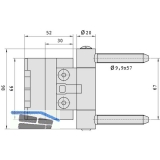 Haustrband BAKA 2D/20 m. Stiftsicherung, Zapfen 9,9 x 40 mm, Stahl verzinkt