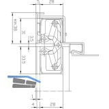 Trband TECTUS TE 340 3D, verdeckt f. stumpfe Tren, Edelstahl-Effekt