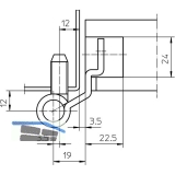 Trband VN 3747/100 Compact 3D,f. stumpfe Tren, Bandhhe 95 mm, Edelstahl matt