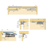 HETTICH SLIDE LINE 56 - Beschlgegrt., TK 40 Kg,3 trig