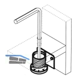 Hhenversteller zum Einschlagen 300, 28, Tragkr.100KG, FE blank/KS schwarz