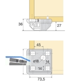 HETTICH SYSTEMA TOP 2000 Sockelplatte mit Kantenschutz, schwarz