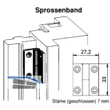 Sprossenband fr Sprossenrahmen, links, Kunststoff wei (11473)