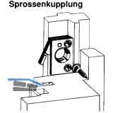 Sprossenkupplung fr Sprossenrahmen, Kunststoff wei (11470)