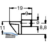 Steckbodentrger Winkel 2, Bohr  5 mm, Kunststoff braun, VPE 100 ST