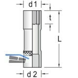 GEDORE Steckschlssel-Einsatz lang D19L DIN3124 1/2\vierkant 13.0 mm zwlfkant
