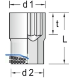 GEDORE Steckschlssel-Einsatz 30 DIN3124 3/8\vierkant 15.0 mm sechskant