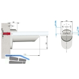 Tablar-Klemmtrger Kaiman,Materialstrke 7-41 mm,Zinkdruckguss Edelstahl Effekt