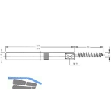 Tablartrger Compact, Tablarstrke 22 mm,Bohrtiefe 122 mm, verzinkt