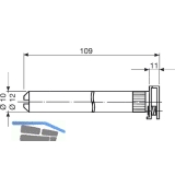 Tablartrger Nova 15, Tablarstrke 19 mm, Bolzen  12 mm, glanzverzinkt