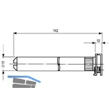 Tablartrger Nova 20, Tablarstrke 24 mm, Bohrtiefe 114 mm, glanzverzinkt