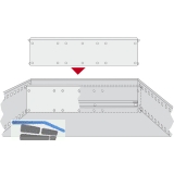 HETTICH SYSTEMA TOP 2000 Trennwand, EB 392 mm, Stahl Alu-Finish